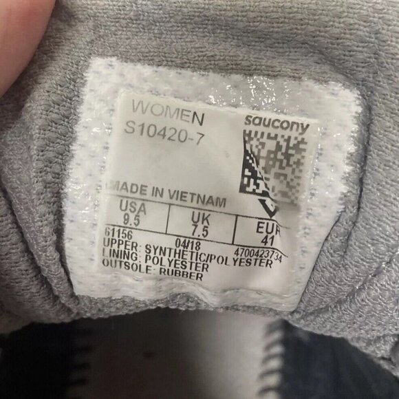 Saucony Cohesion Womens Size 9.5 Gray/Pink Running Walking Shoes Comfort Casual - Picture 7 of 9